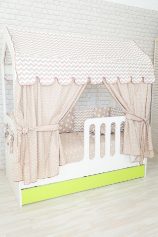 Кровать Сказка (Домик со Вторым Выдвижным Местом)/Спальное Место 800 х 1600 мм