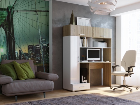 Компьютерный Стол Стайл №1 (Ш-1500 x Г-570 x В-1800 мм)/Разные Цвета