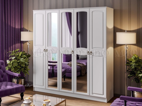 Шкаф 5-ти Створчатый Алекс МДФ (Ш-2000×В-2116×Г-524 мм)/Разные Цвета